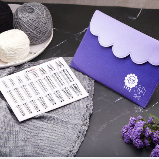 ニットプロ ノバメタル 付け替え式 輪針 Newデラックスセット(10616) 【KN】回転式ケーブル 編み物 手あみ kpnew