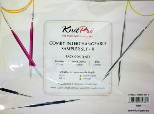 ニットプロ 付け替え式 輪針 サンプラーセット2 12621 【KN】カーボンズ・ノバキュービック・、ジングのお試しセット 編み物 手あみ