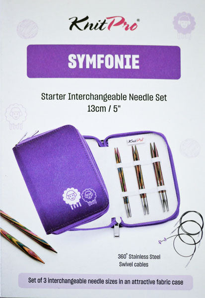 ニットプロ 付け替え式輪針 シンフォニーウッド New スターターセット(20660) 【KN】 回転式ケーブル 編み物 手あみ kpnew