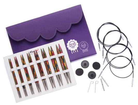 ニットプロ 付け替え式 輪針 シンフォニーウッド Newデラックスセット(20661)回転式ケーブル 【KN】 編み物 手あみ kpnew