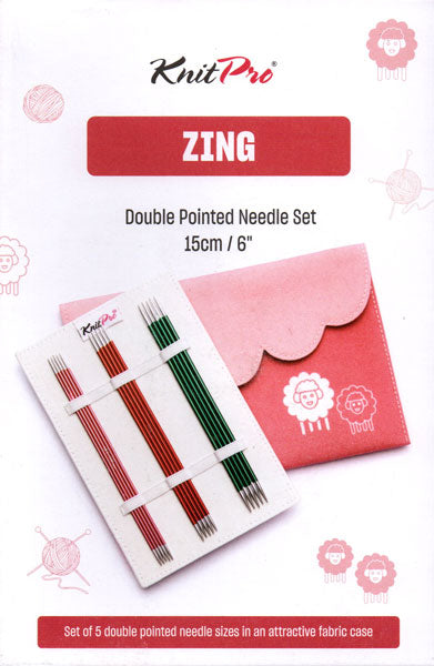 ニットプロ New ZING ジング 5本針 15cm 5組 ソックス用セット 47421 【KN】 編み物 手あみ