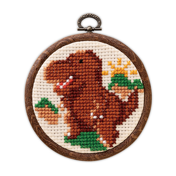 キット ティラノサウルス 7600 オリムパス 【KY】 刺しゅうキット クロスステッチ 専用フープ付