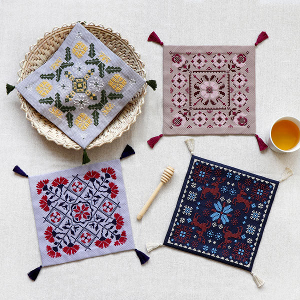 キット クロスステッチ Rose Frame(ローズフレーム) 9098 オリムパス 【KY】 Folk Patterns 刺しゅう キット