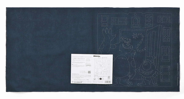 花ふきん 布パック サリー&マイク H2131 (布地:藍) オリムパス 【KY】 Olympus 刺し子 手芸 手づくり ディズニー ミッキー