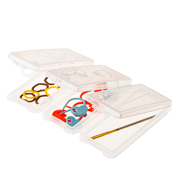 編み物用品ベーシックセット M AC-075 チューリップ amicolle アミコレ 【KY】 目かぞえマーカー 段かぞえマーカー とじ針 ケース 編み物