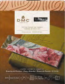 DMC 刺しゅうキット BK1974/81 ルドゥーテ 「牡丹の枝」(ブックマーク) 【KY】Louvre ルーブル美術館コレクション クロスステッチ