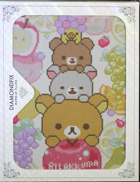 ダイヤモンドフィックス リラックマ フルーツでまくまくリラックス DF34-RK004 【KN】ビーズ絵キット