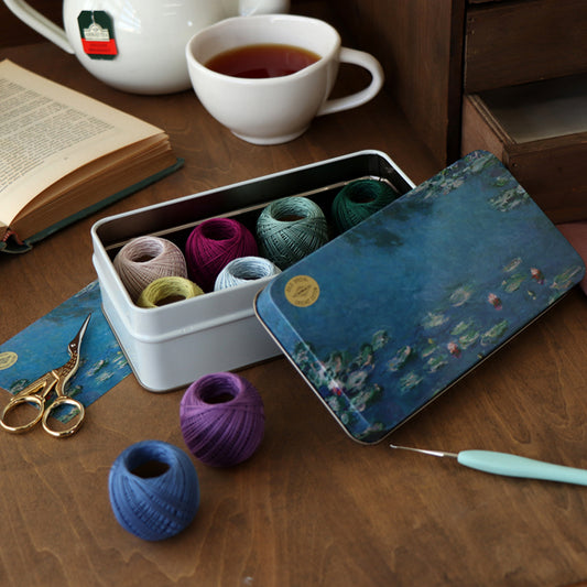 限定品 金票40番レース糸 カラーパレット Gold Label No.40 オリムパス 【KN】 レース糸 ・ 編み物 5g8玉 特製缶ボックス入り