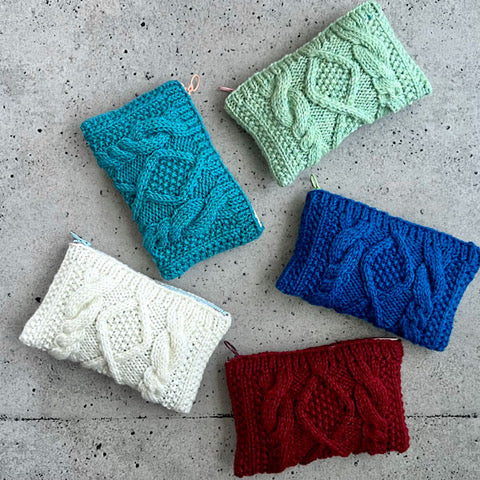 ニットポーチ glitt-33 星野真美デザイン 【KN】 編み物キット 手編み