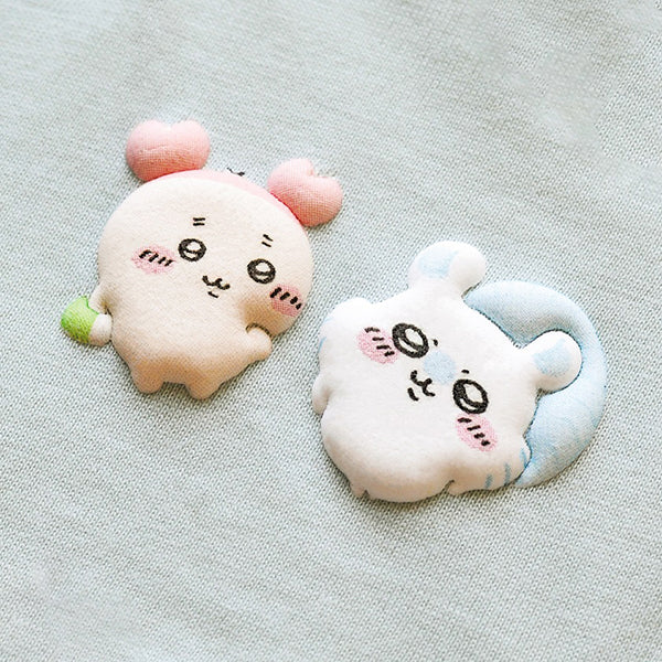 ワッペン ちいかわ ふくらむアップリケ 古本屋&モモンガ H458-417-003 ハマナカ 【KY】 アイロン接着 アップリケ