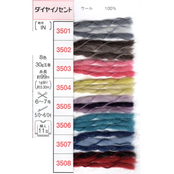 新製品 ダイヤ イノセント ダイヤモンド毛糸 【KY】 毛糸 編み物 並太