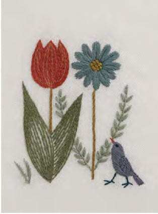 DMC 刺しゅうキット JPT42 春の道草-4月- 【KY】 マカベアリス 12ヶ月のモチーフとことり