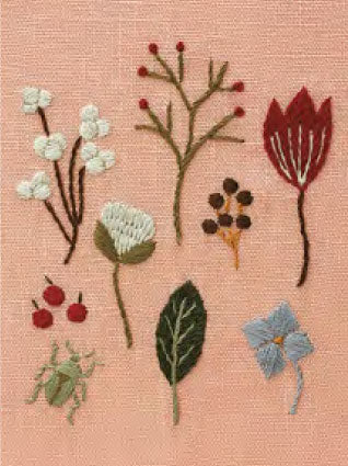 DMC 刺しゅうキット JPT59 秋のかけら-9月- 【KY】 マカベアリス 12ヶ月のモチーフと生きものたち 刺繍