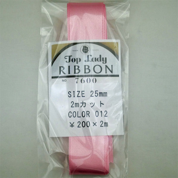 在庫限り Top Lady RIBBON 7600 col.12 25mm 2m 清原 【KN】 リボン