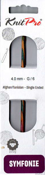 ニットプロ 付け替えアフガン針 シンフォニーウッド チュニジアンクロッシェ針 4.00mm 20745 【KN】 編み物 手あみ