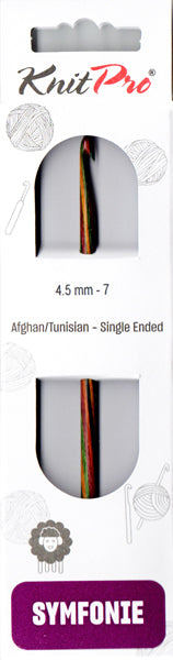 ニットプロ 付け替えアフガン針 シンフォニーウッド チュニジアンクロッシェ針 4.5mm 20746 【KN】 編み物 手あみ