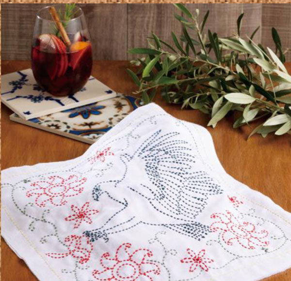 刺し子キット SASHIKO WORD Spain イベリアカタシロワシ KSW-033 チューリップ 【KY】 Tulip 刺し子 手芸 手づくり 花ふきん