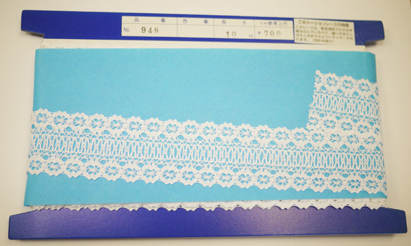 在庫処分 トーションレース No.948 約6m 【KN】 レース トーションレース 手芸 手芸用レース