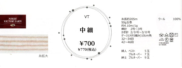 在庫限り ニッケビクター 中細 色A 【KN】 NIKKE 毛糸 編み物 機械編 かぎ針 モチーフ