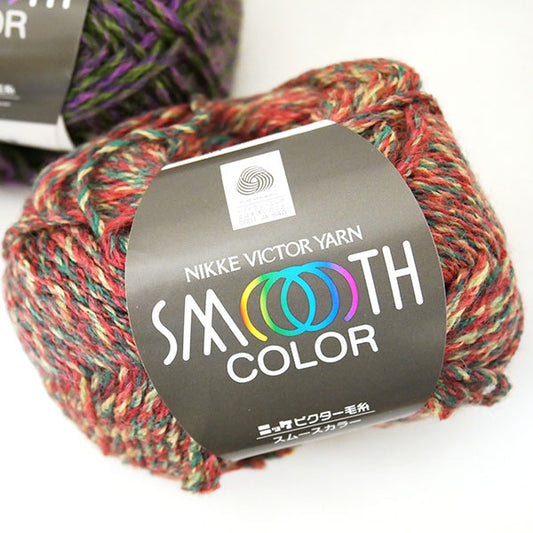 在庫限り ニッケビクター スムースカラー 【KN】 NIKKE 毛糸 編み物 セーター ベスト マフラー 並太