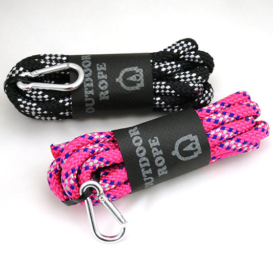 アウトドアロープ 太さ約8mm メルヘンアート【KY】 カラビナ付き ハンドメイド 手作り