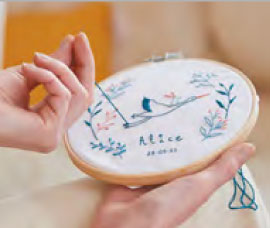 DMC 刺しゅうキット TB180 Stok Baby Keepsake コウノトリの贈り物【KY】フリーステッチキット