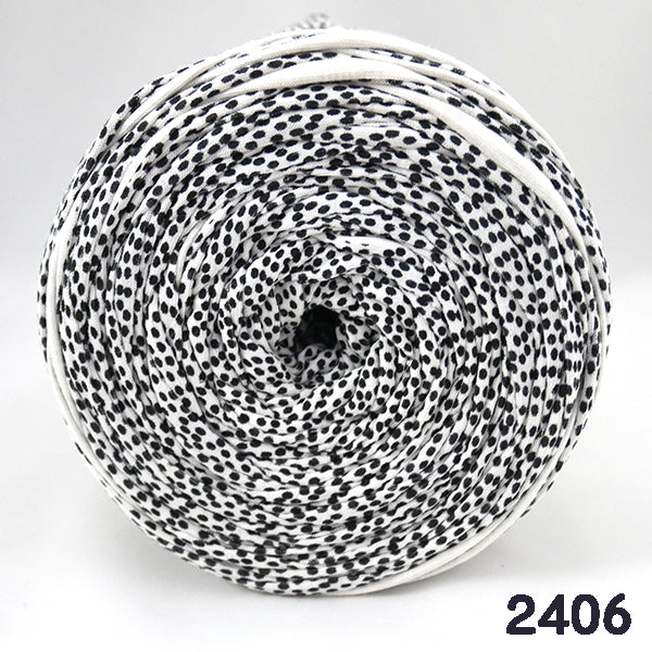 DMC ズパゲッティ Hooked Zpagetti 2406 ランダムドット 柄 【KN】 超 極太 Tshirtヤーン Tシャツヤーン