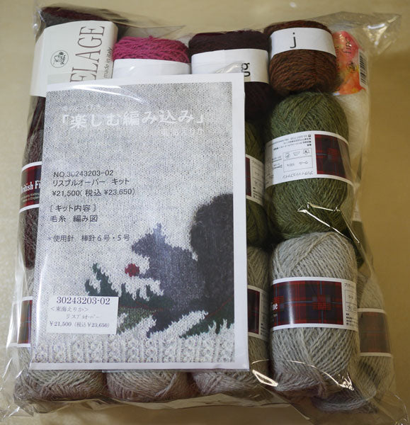 キット リスプルオーバーキット 30243203-02 パピー 3F【KN】 東海えりか 大好きな編み込み 手編みキット 編み物キット