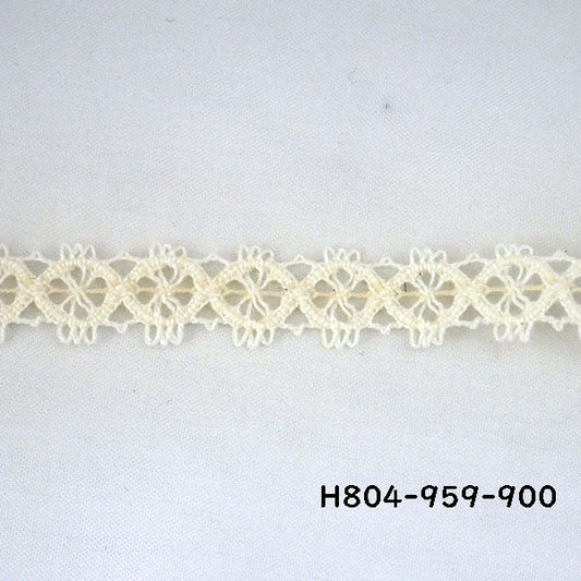 在庫処分 生成 トーションレース100B H804-959-900 幅1cm 長さ1550cm ハマナカ 【KN】2F-C 15m50cm 手芸用レース 在庫限り 特価