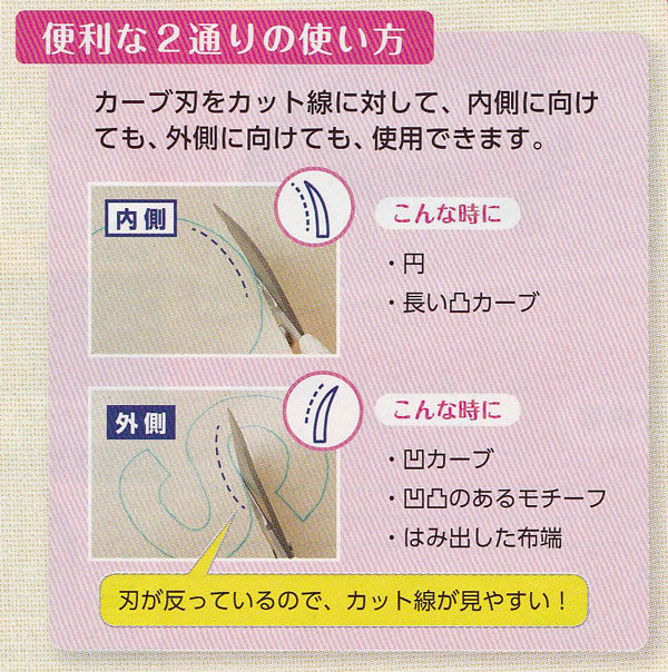クロバー カーブはさみ 140 14cm クロバー36-616 【KN】 はさみ