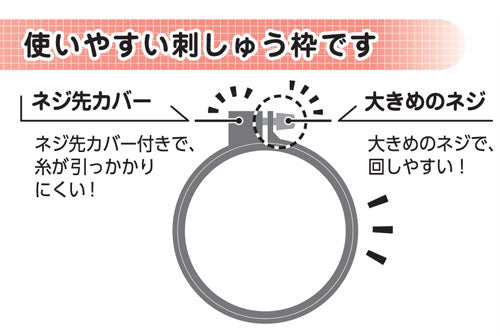 カラフル刺しゅう枠 12cm ネイビー 57-261 クロバー 【KY】 刺繍枠