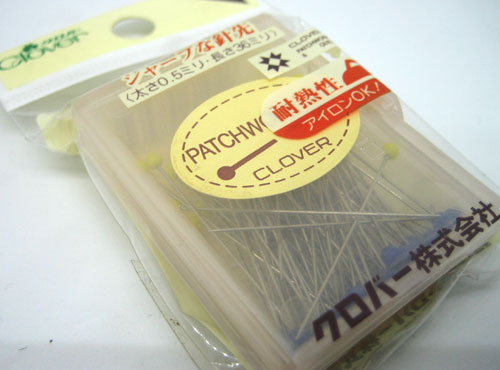 パッチワーク 待ち針 57-303 クロバー 【MI】【KY】 太さ0.5mm 長さ36mm 耐熱性 待針