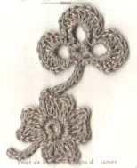 処分品!! フレンチリネンのクロッシェモチーフ clo79-655 クロバーちいさなてしごと 2F-B 【KN】