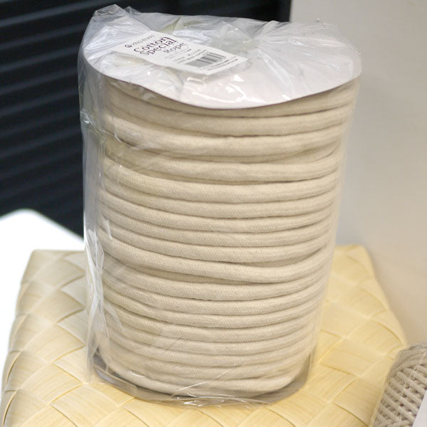 コットンスペシャル ロープ 10mm ナチュラル(1081) 50mリール巻 メルヘンアート 【KY】 ロープ ノットワーク