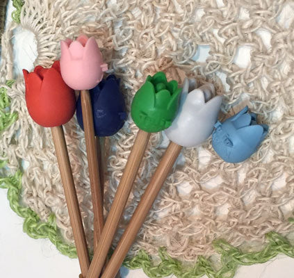 編み針キャップ(小)ブルー AC-045 amicolle チューリップ 【KY】