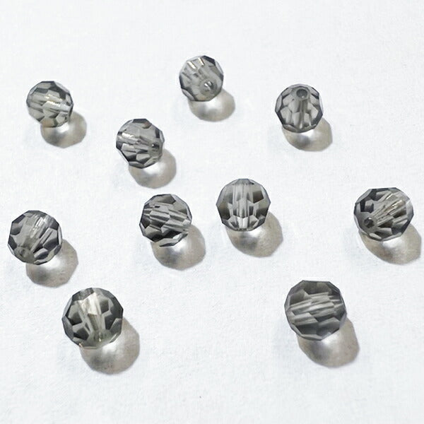 【在庫大特価】高品質ガラスカットビーズ ダイヤ型 4mm ブラックダイヤ 10個入り【KN】:クリスタルガラス アクセサリー ビーズ手芸