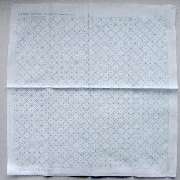 刺し子ふきん 布パック 十字花刺し 1102 (布地:白) ダルマ 【KY】 横田 一目刺し 刺し子 手芸 花ふきん 01-8430