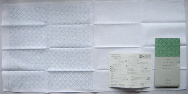 刺し子ふきん 布パック 十字花刺し 1102 (布地:白) ダルマ 【KY】 横田 一目刺し 刺し子 手芸 花ふきん 01-8430
