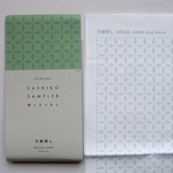 刺し子ふきん 布パック 方眼刺し 1106 (布地:白) ダルマ 【KY】 横田 一目刺し 刺し子 手芸 花ふきん 01-8430