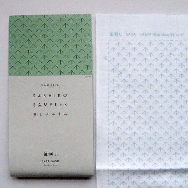 刺し子ふきん 布パック 笹刺し 1108 (布地:白) ダルマ 【KY】 横田 一目刺し 刺し子 手芸 花ふきん 01-8430