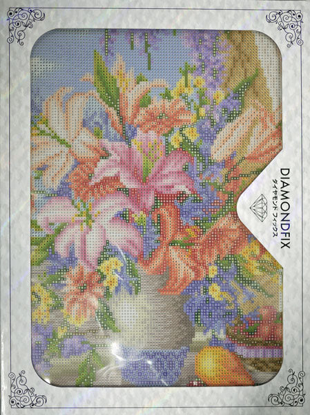 ダイヤモンドフィックス 窓辺のユリ 10-3500【KN】ビーズ絵キット ダイヤモンドアート