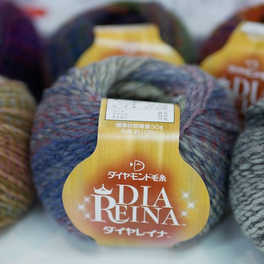 在庫限り ダイヤ レイナ ダイヤモンド毛糸 【KN】3F REINA 毛糸 編み物 段染 グラデーションヤーン 並太