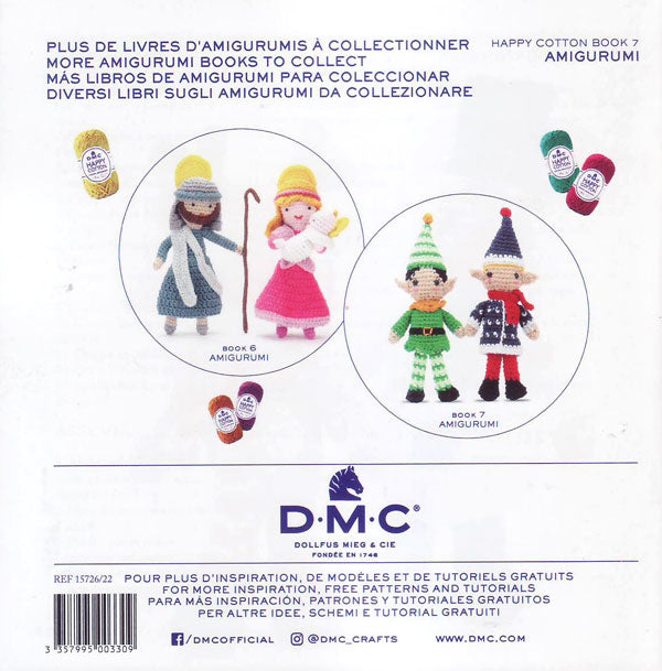 ミニブック HAPPY COTTON BOOK 7 AMIGURUMI 15726/22 DMC 【KN】ハッピーコットン 編みぐるみ 編み物本