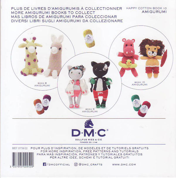 ミニブック HAPPY COTTON BOOK 10 AMIGURUMI 15738/22 DMC 【KN】ハッピーコットン 編みぐるみ 編み物本