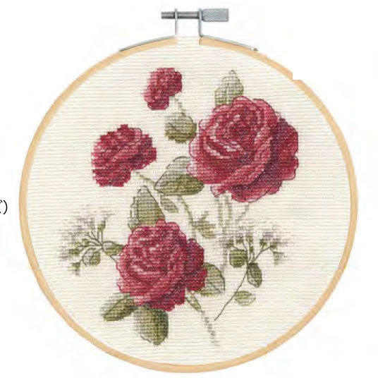 DMC 刺しゅう枠付 刺しゅうキット ROSE BK1935 【KY】VINTAGE FLOWERS クロスステッチ