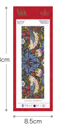 DMC ブックマーク 刺しゅうキット BL1170/RE/77 ウィリアム・モリス「いちご泥棒」 【KY】Willam Morris クロスステッチ