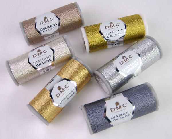 DMC DIAMANT GRANDE ディアマント グランデ メタリック刺繍糸 DMC380 【KN】 ラメ 刺しゅう糸 タティング