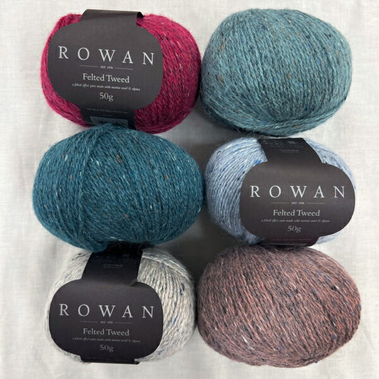 フェルテッドツイード Felted Tweed 色C ROWAN 【KY】 : DMC 毛糸 編み物 中細 ツイード ローワン