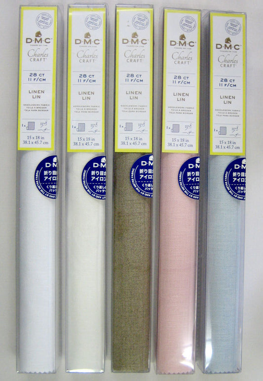 DMC 刺繍布 リネン 28カウント(110目) IL9286BX 【KY】: 刺しゅう布 38.1×45.7cm リネン カットクロス