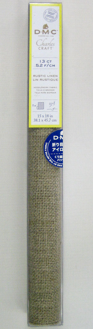 DMC 刺繍布 ラスティックリネン 13カウント（52目） IL9290BX 色:3782 【KY】: 刺しゅう布 38.1×45.7cm リネン パンチニードル